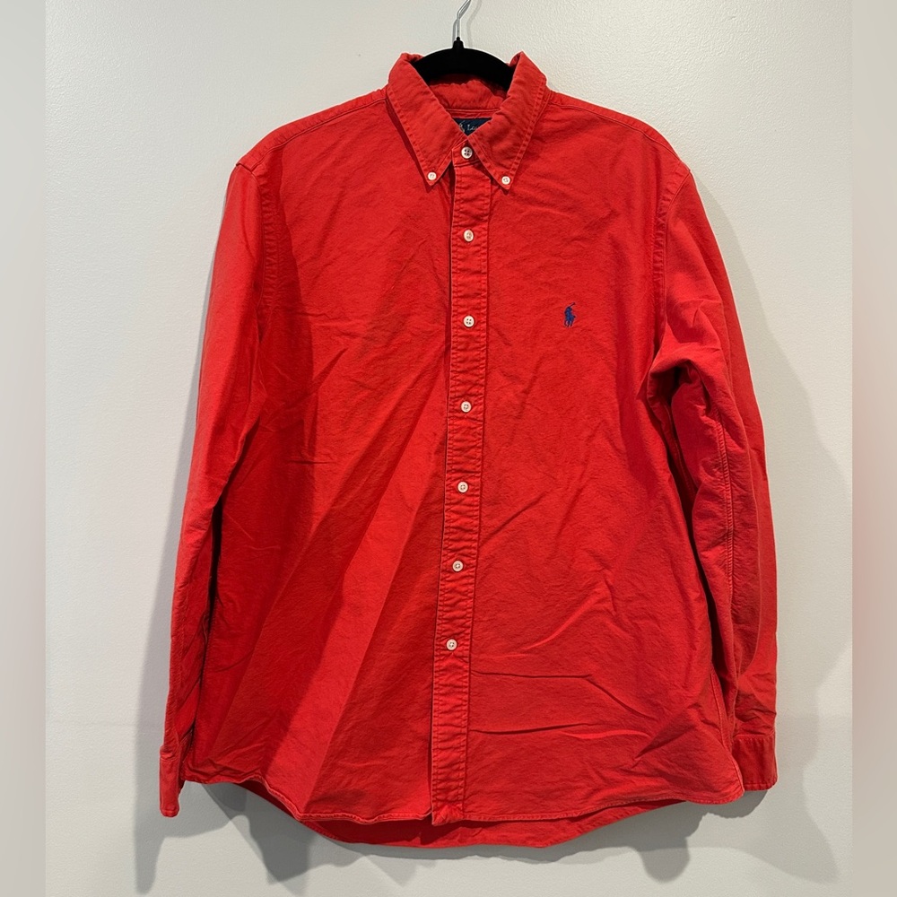 Ralph Lauren Men's Vibrant Red Button Down